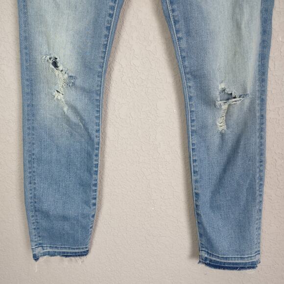 Mother Undone Hem Looker Jeans Crop in Cliffhanger Size 26 - Picture 6 of 16